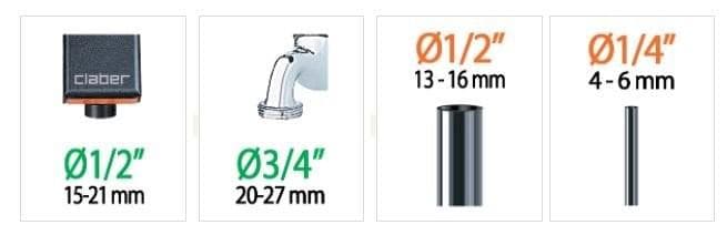 CLABER 91345 RACCORDO PER TUBO 1/2'-1/4' PRESA RUBINETTO IRRIGAZIONE in prodotto EuroStore07 - Alatri, commercioVirtuoso.it