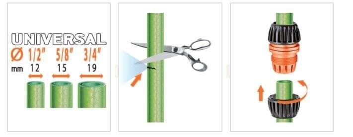 CLABER 48565 RACCORDO DI GIUNZIONE / RIPARAZIONE UNIVERSALE 1/2-3/4-5/8 1PZ in prodotto EuroStore07 - Alatri, commercioVirtuoso.it
