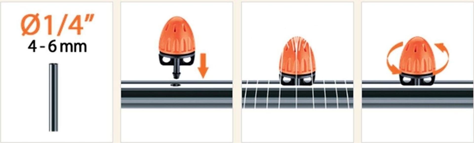 CLABER 91232 GOCCIOLATORE AUTOCOMPENSANTE IRRIGAZIONE GOCCIA ORTI AIUTOLE 10 PZ in prodotto EuroStore07 - Alatri, commercioVirtuoso.it