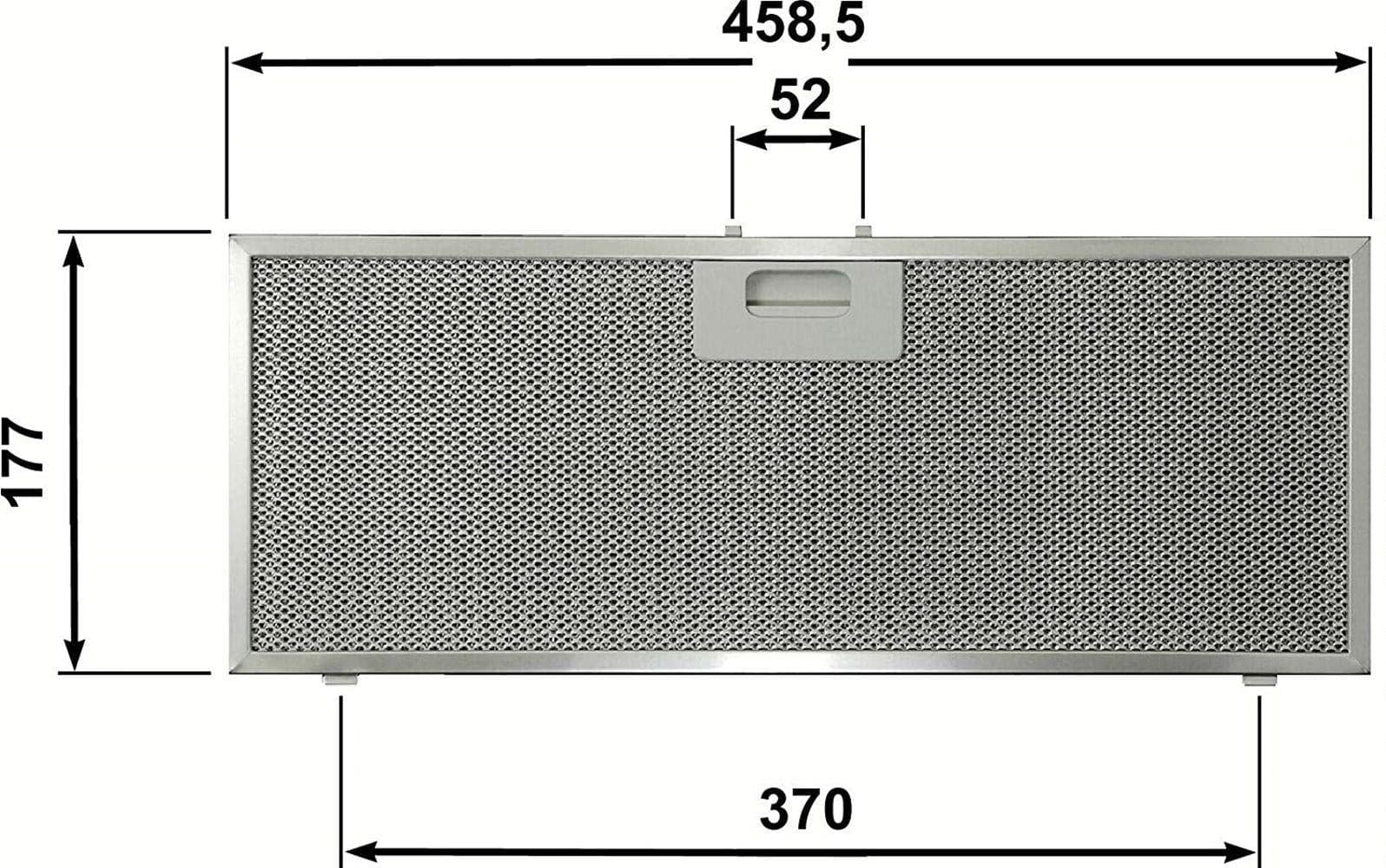 FILTRO IN ALLUMINIO CAPPA ELICA / WHIRLPOOL mm.458 x 177 x 9 49127428 F 238 in prodotto EuroStore07 - Alatri, commercioVirtuoso.it