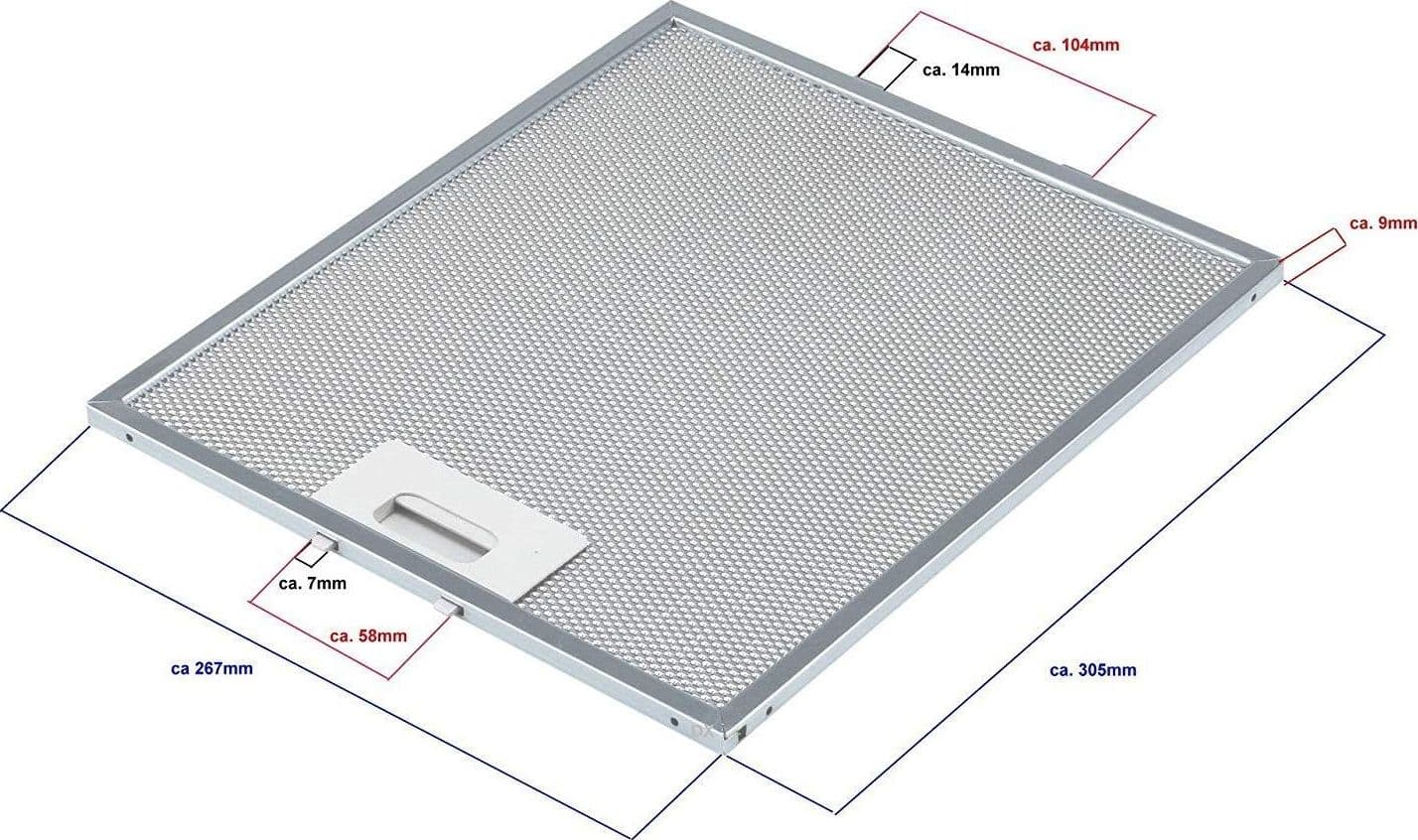FILTRO CAPPA CANDY 49030919 INDESIT C00314158 METALLICO 305x267x9mm PZ 3 F 239 in prodotto EuroStore07 - Alatri, commercioVirtuoso.it