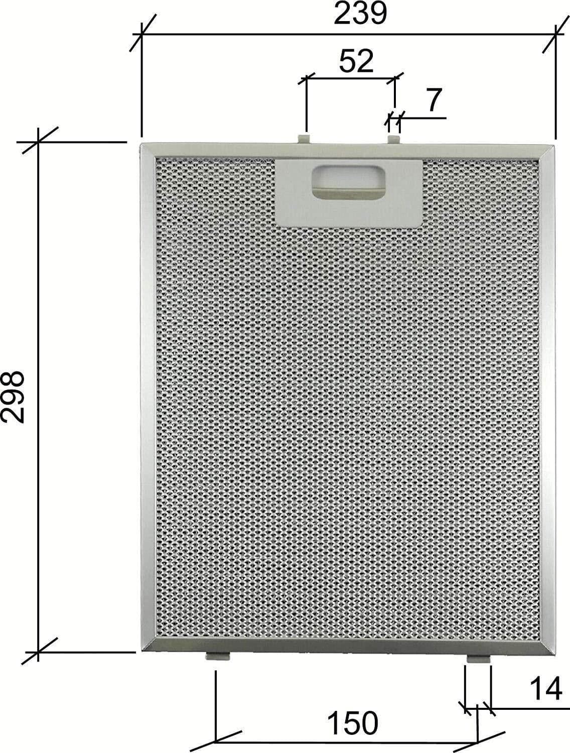 2 PZ BEST HYGENA 08087609 0808735 FILTRO CAPPA METALLI CM 298x239x9mm F 232 in prodotto EuroStore07 - Alatri, commercioVirtuoso.it