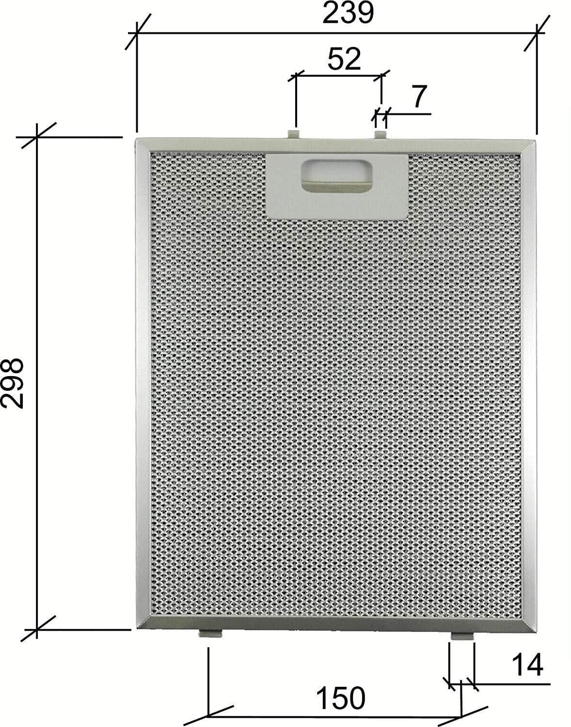 2 PZ BEST HYGENA 08087609 0808735 FILTRO CAPPA METALLI CM 298x239x9mm F 232 in prodotto EuroStore07 - Alatri, commercioVirtuoso.it