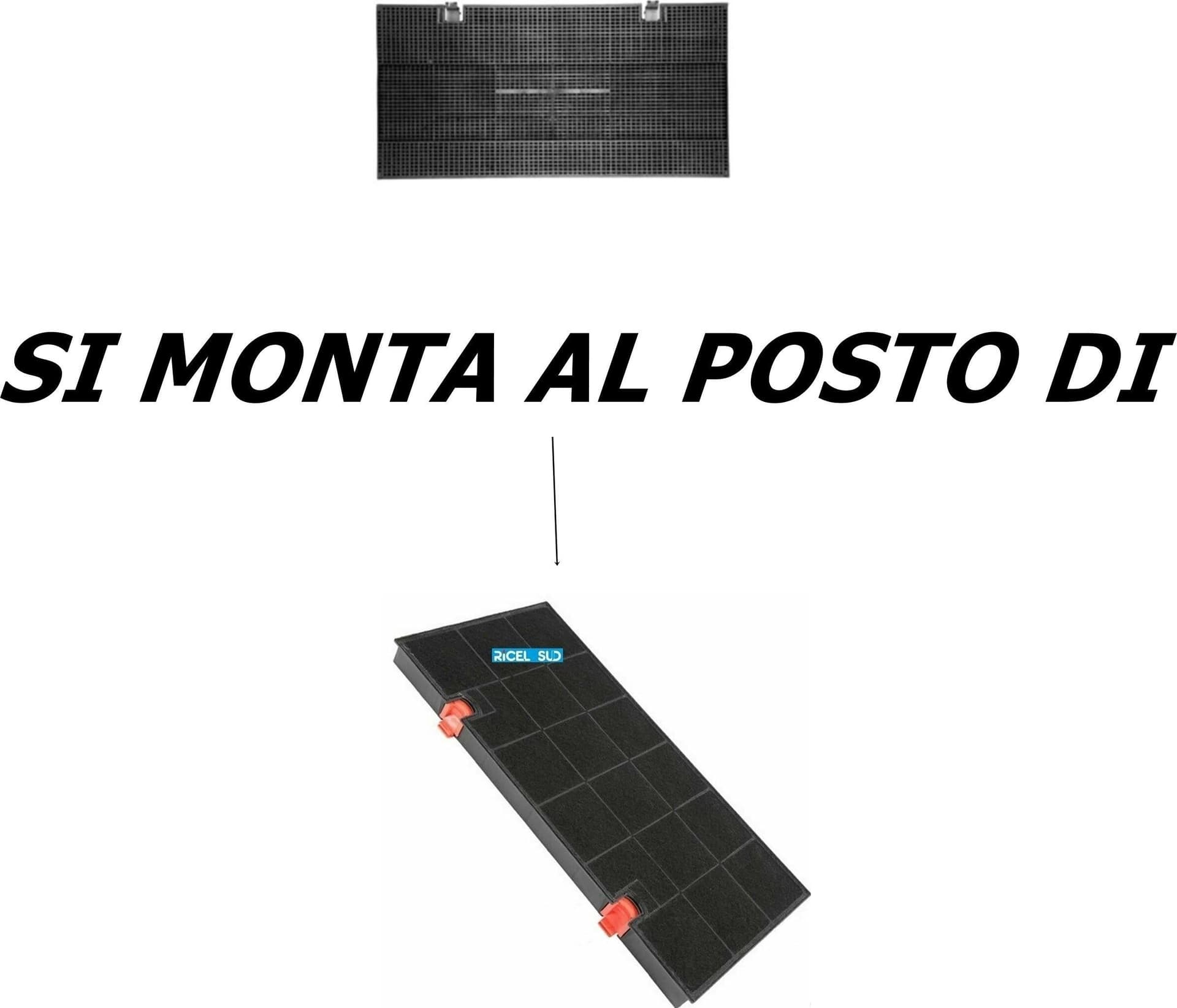 FILTRO CAPPA ELICA WHIRLPOOL Mod. 150 -- 435 x 216 h 28 mm SMEG MC F 300 in prodotto EuroStore07 - Alatri, commercioVirtuoso.it