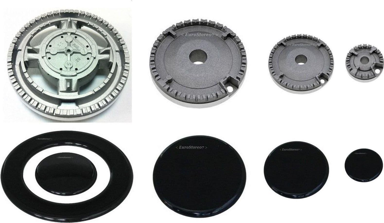 GLEM GAS SPARTIFIAMMA + BRUCIATORI 4 F 4 MISURE CORONA B 242 + B 0239