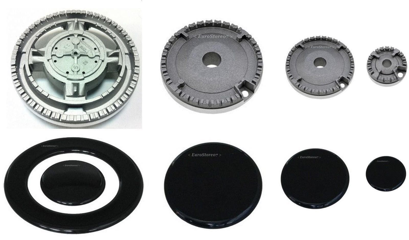 GLEM GAS SPARTIFIAMMA + BRUCIATORI 4 F 4 MISURE CORONA B 242 + B 0239