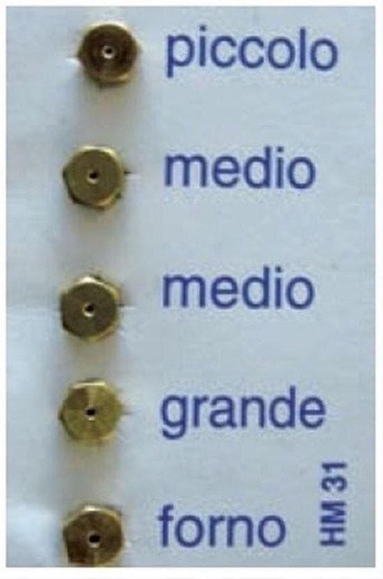UGELLI PASSO 6 MB A GAS BOMBOLA GPL CUCINE A GAS ARISTON INDESIT FRANKE SMEG
