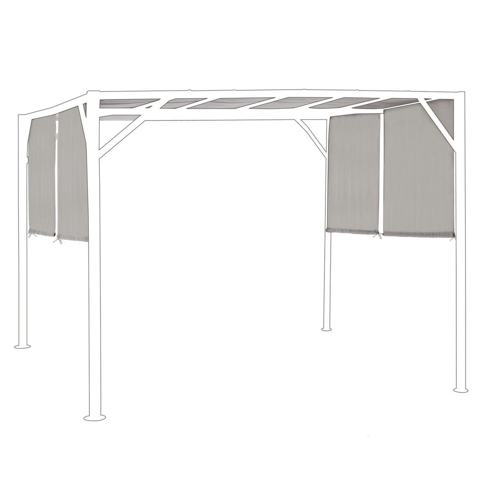 Telo di ricambio per gazebo copertura in poliestere pergolato moderno - 8