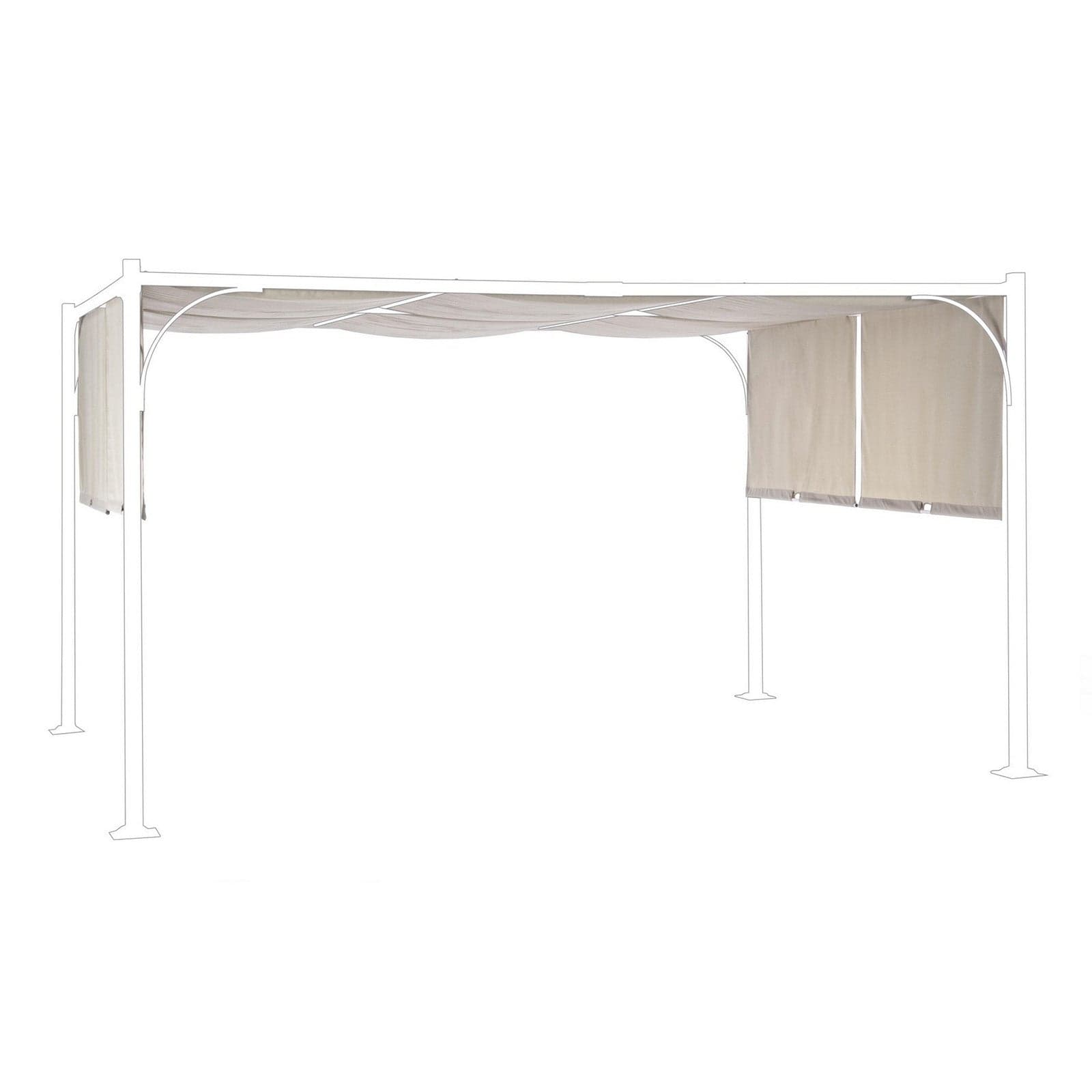 Telo di ricambio per gazebo copertura in poliestere pergolato moderno - 10