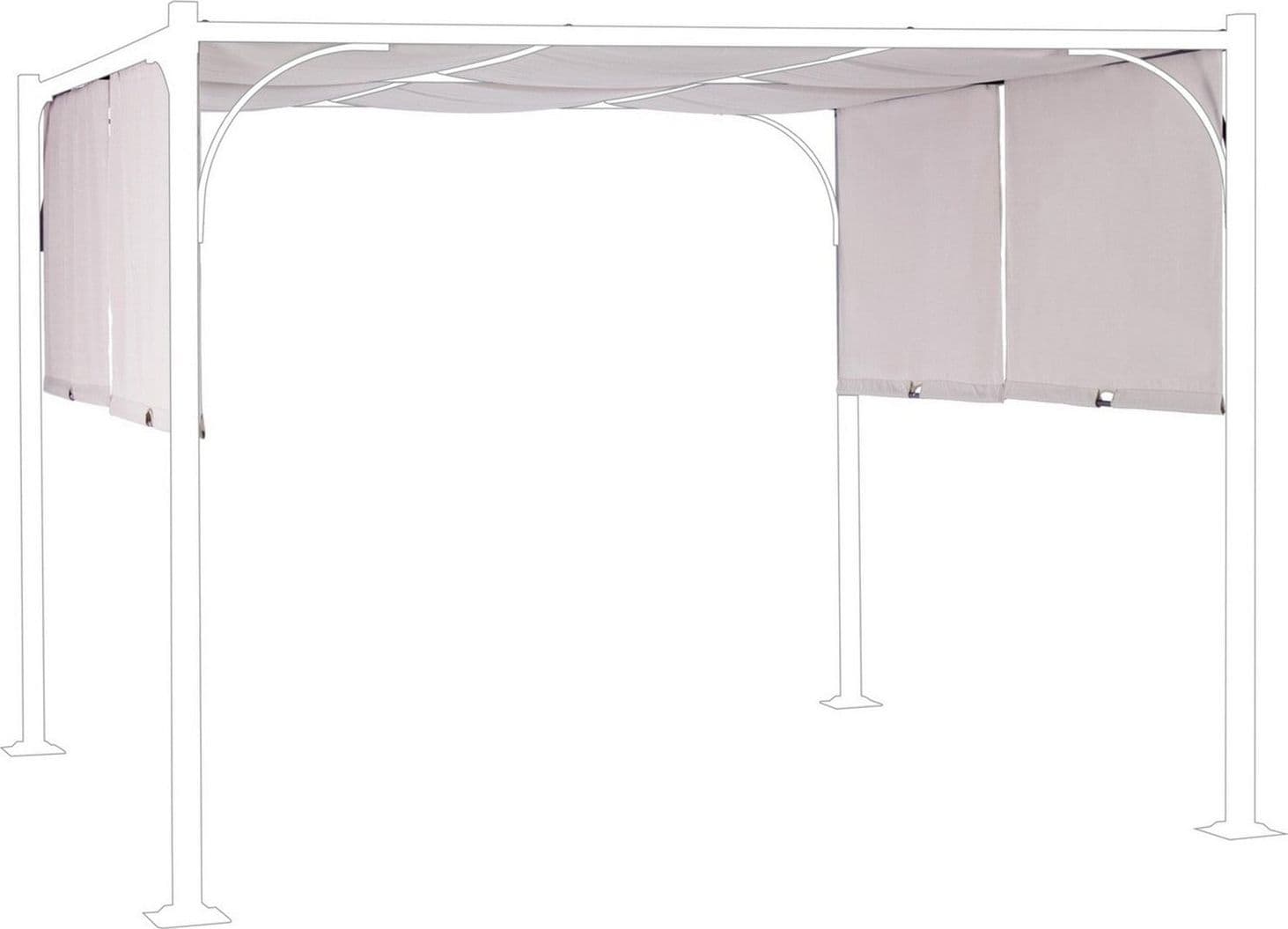 Telo di ricambio per gazebo copertura in poliestere pergolato moderno – Slide Grigio – Andrea Bizzotto Spa