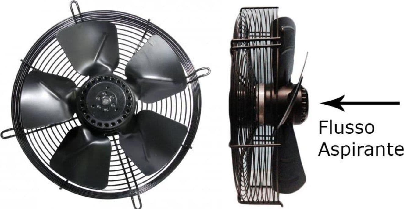 VENTILATORE ASSIALE CELLA FRIGORIFERA ASPIRANTE 220 VOLT VENTOLA FRIGO Ø 400MM