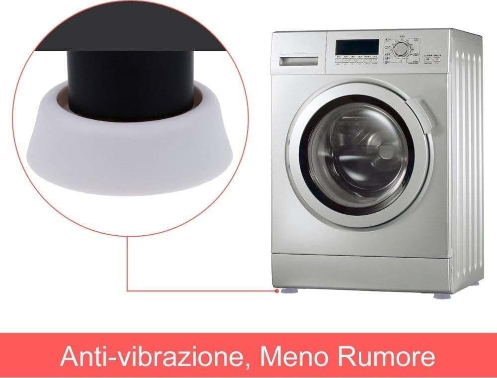 PIEDINI SUPPORTI ANTI VIBRAZIONI LAVATRICE ASCIUGATRICE UNIVERSALI 4 PZ - OM in prodotto EuroStore07 - Alatri, commercioVirtuoso.it