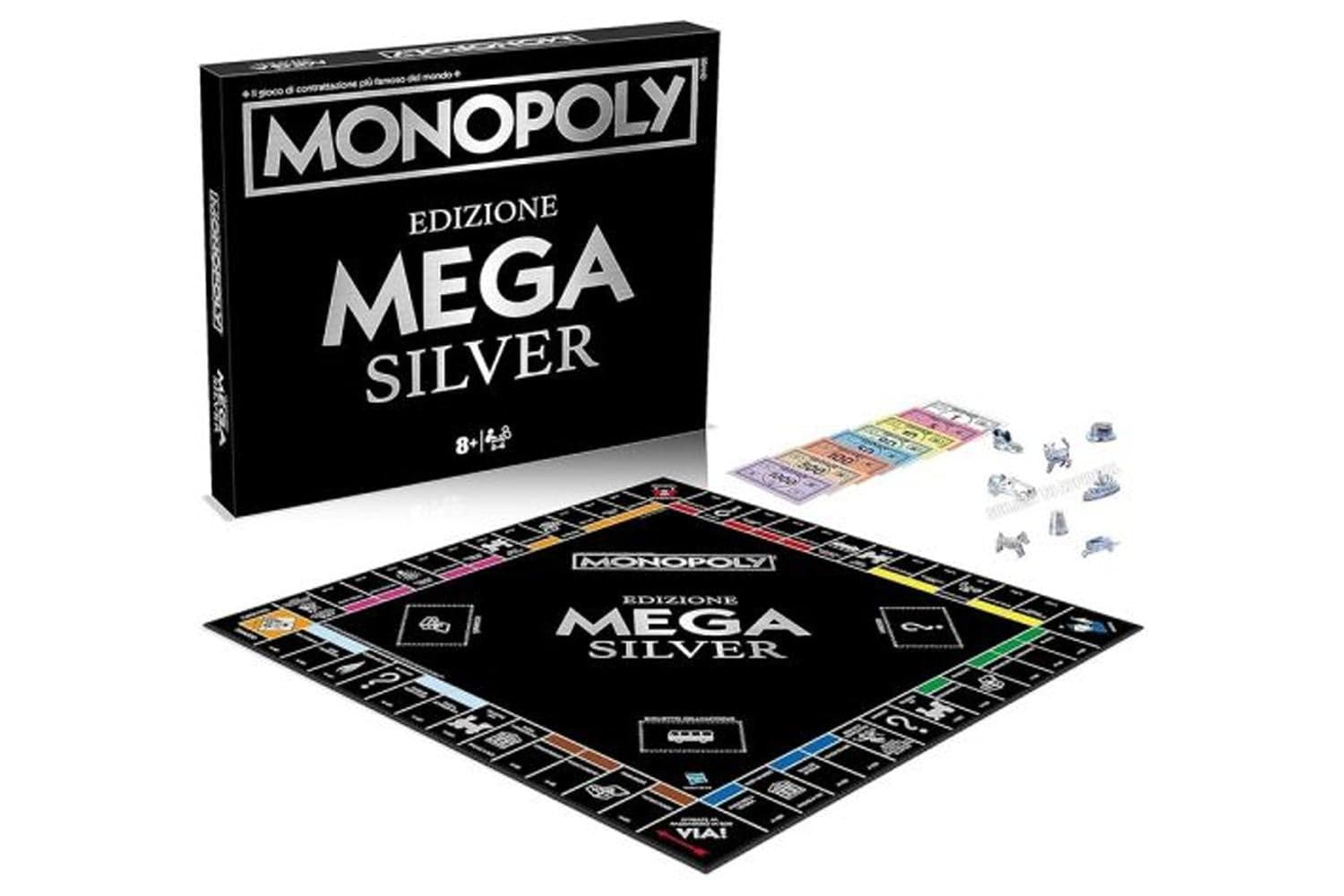 Mega Monopoly Edizione Silver in Giochi di società Scontolo.net - Potenza, commercioVirtuoso.it