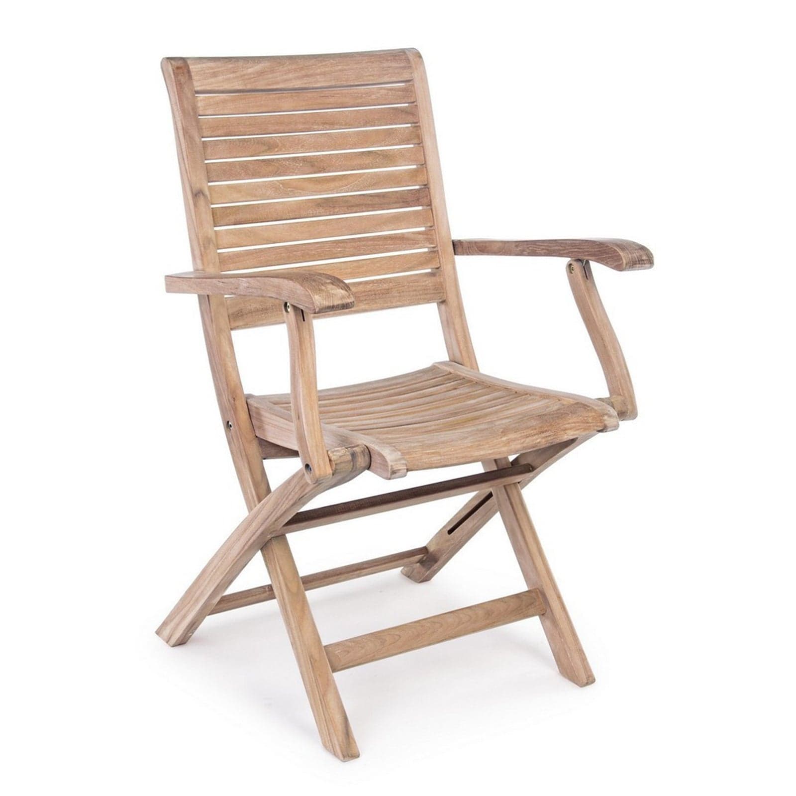Sedia "Maryland" struttura in legno di Teak, pieghevole, per esterno da 44.5 cm - 22