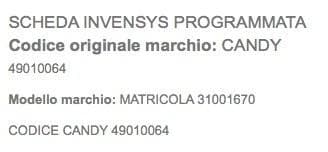 Scheda Elettronica originale per Lavatrice Candy 49010064 in prodotto EuroStore07 - Alatri, commercioVirtuoso.it