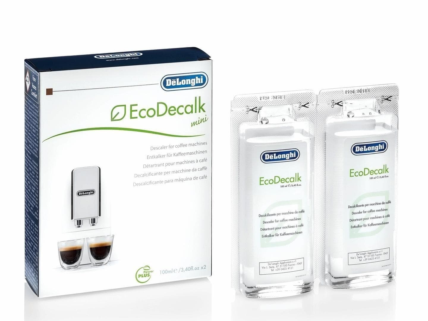 ECODECALK DE LONGHI DECALCIFICANTE ANTICALCARE MACCHINE CAFFE NATURALE 2 DOSI in prodotto EuroStore07 - Alatri, commercioVirtuoso.it