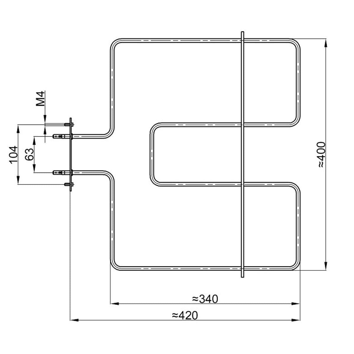 RESISTENZA FORNO SAMET INDESIT INFERIORE 1150 W NO ORIGINALE RS 46 in prodotto EuroStore07 - Alatri, commercioVirtuoso.it