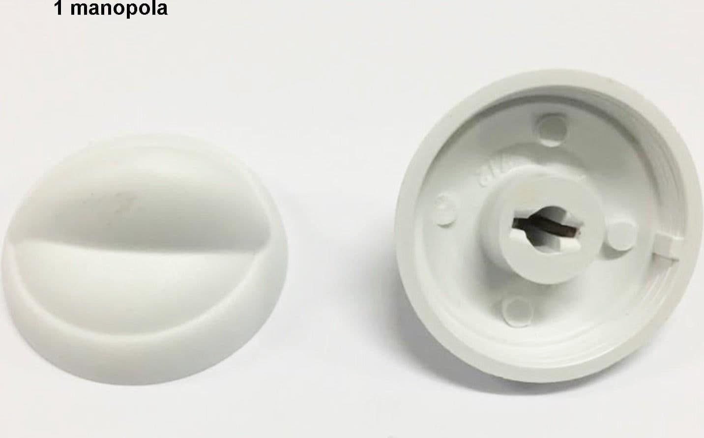 MANOPOLA CUCINA A GAS UNIVERSALE BIANCA PASSO MM 6 GAMBO PIATTO 1 PZ M 7037