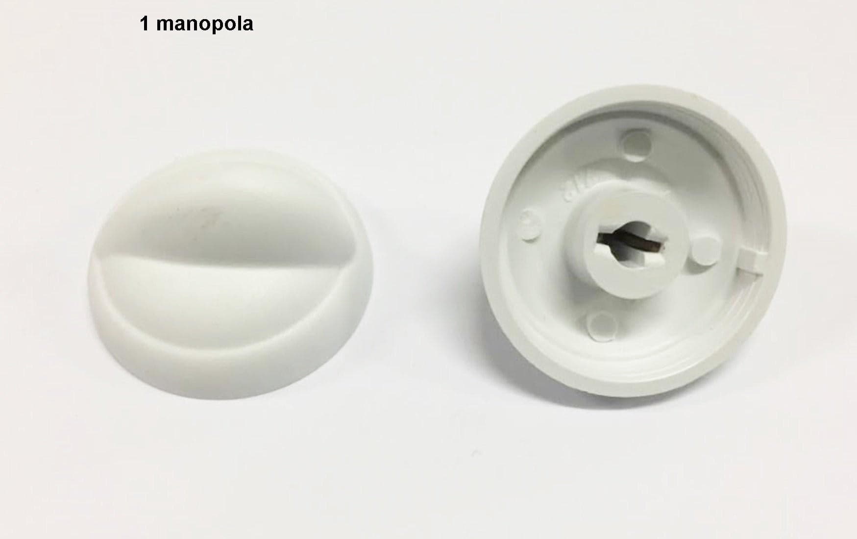 MANOPOLA CUCINA A GAS UNIVERSALE BIANCA PASSO MM 6 GAMBO PIATTO 1 PZ M 7037