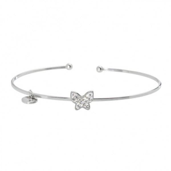 Marlù BRACCIALE RIGIDO FARFALLA CON STRASS