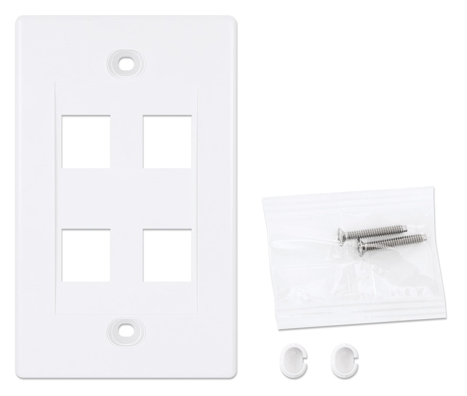 Placca Porta Frutti 4 Posti Mod.503 Bianco in Placche combinate interruttori e prese Scontolo.net - Potenza, commercioVirtuoso.it