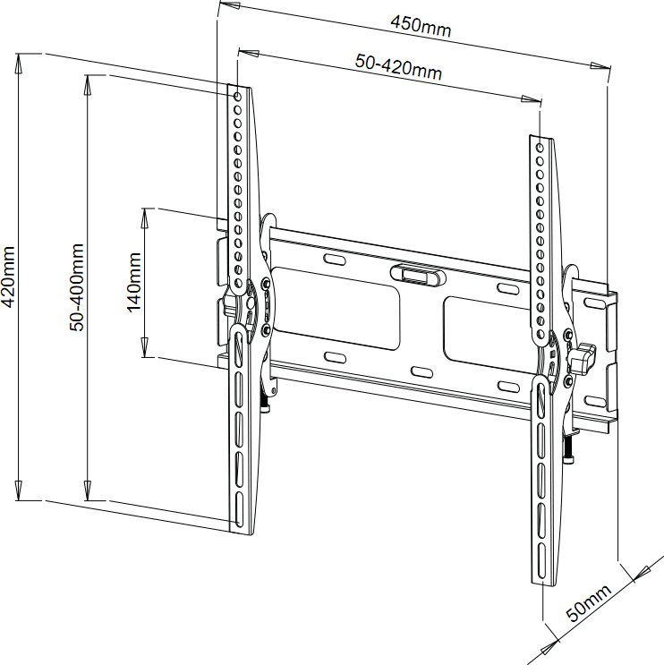 Supporto a Muro per TV LED LCD 23''-55'' Inclinabile Nero in Supporti da parete e da soffitto Scontolo.net - Potenza, commercioVirtuoso.it