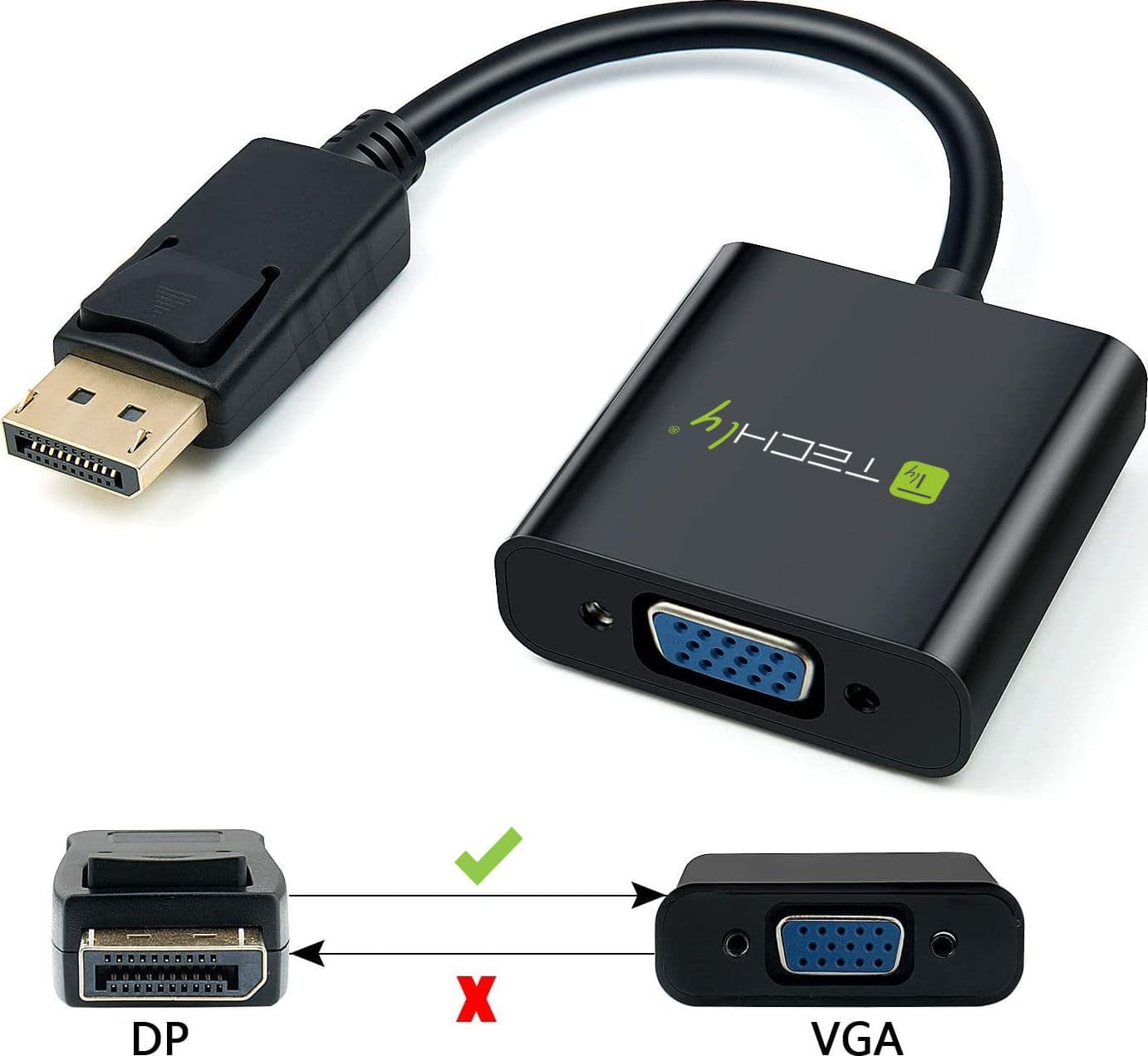 Convertitore da DisplayPort v1.2 a VGA 15 cm in  Scontolo.net - Potenza, commercioVirtuoso.it