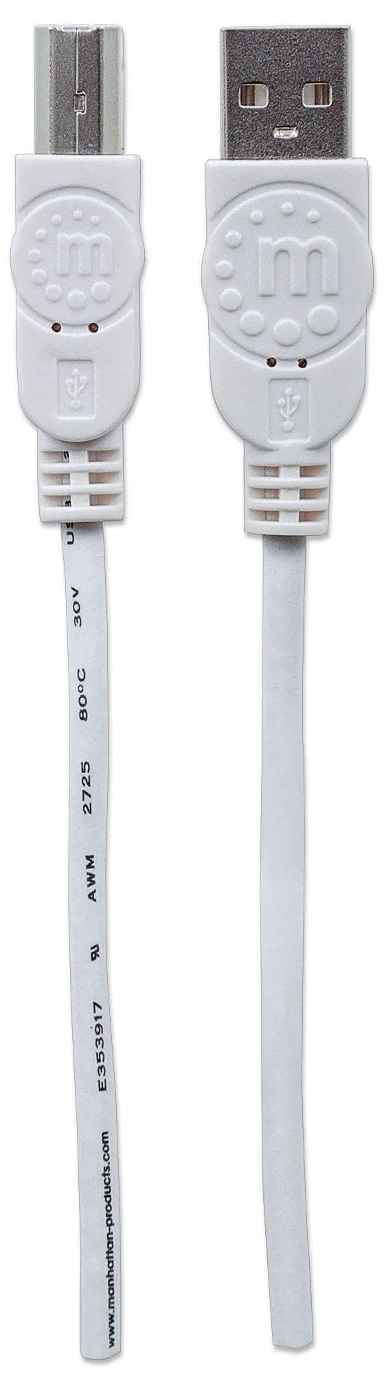Cavo USB 2.0 A maschio/B maschio 5m Bianco in  Scontolo.net - Potenza, commercioVirtuoso.it