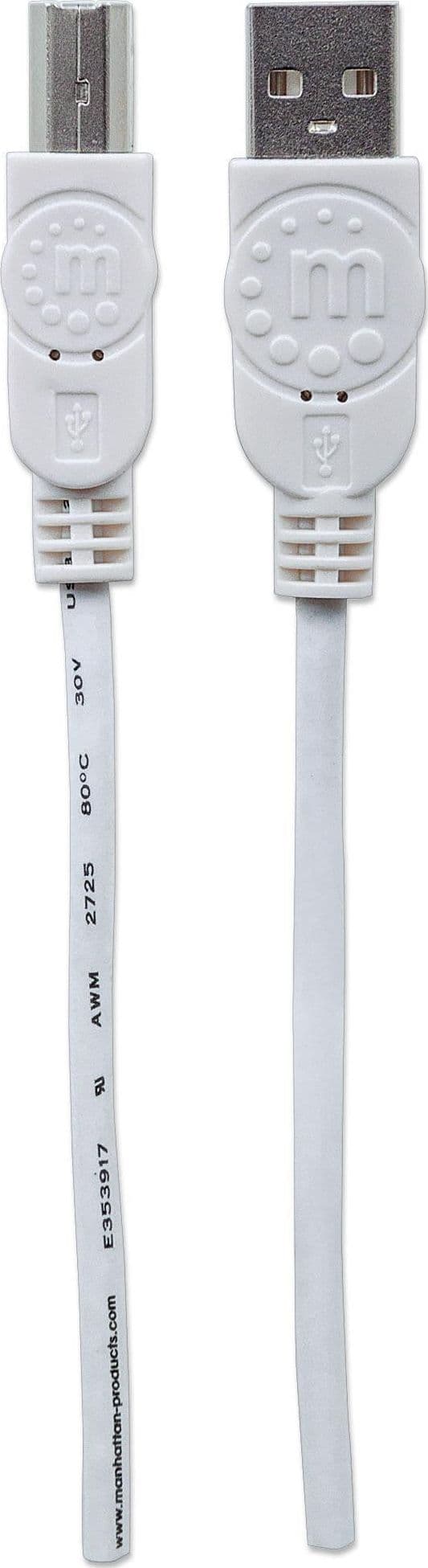 Cavo USB 2.0 A maschio/B maschio 1m Bianco in  Scontolo.net - Potenza, commercioVirtuoso.it