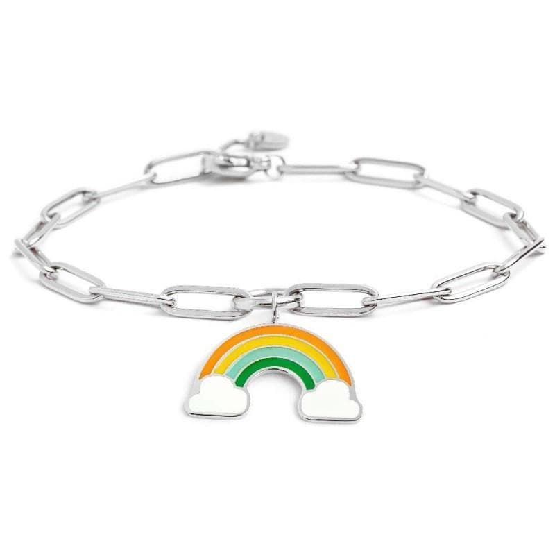 Marlù BRACCIALE CON PENDENTE ARCOBALENO ACCIAIO