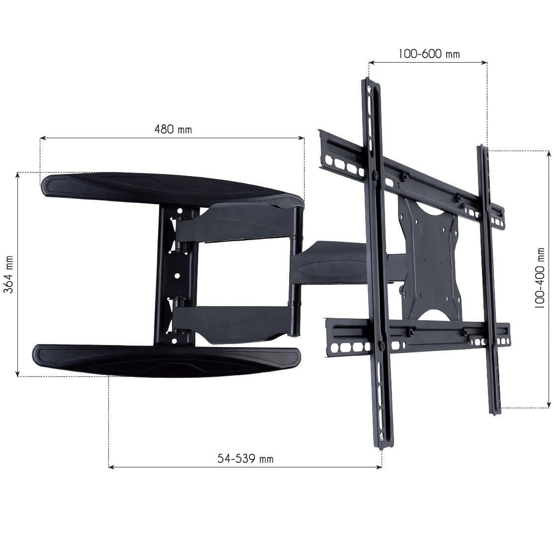 Supporto a Muro Ultra Slim per TV LED LCD 40-65'' Full Motion Nero in Supporti da parete e da soffitto Scontolo.net - Potenza, commercioVirtuoso.it