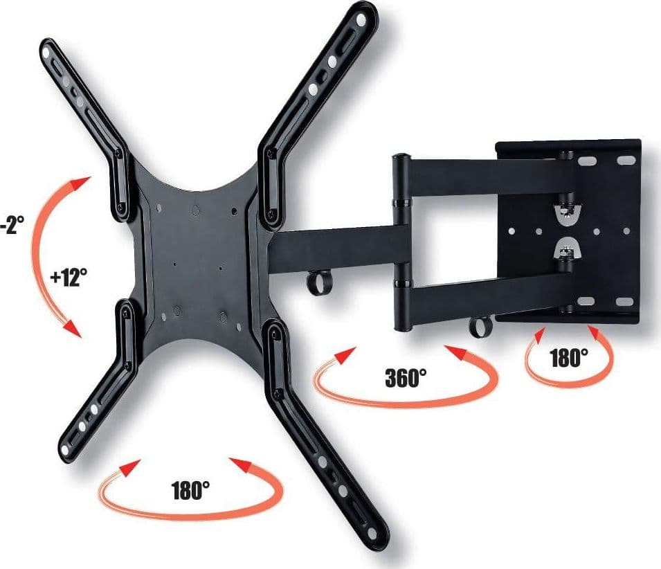 Supporto a Muro Ultra Slim per TV LED LCD 23-55'' Nero in Supporti da parete e da soffitto Scontolo.net - Potenza, commercioVirtuoso.it