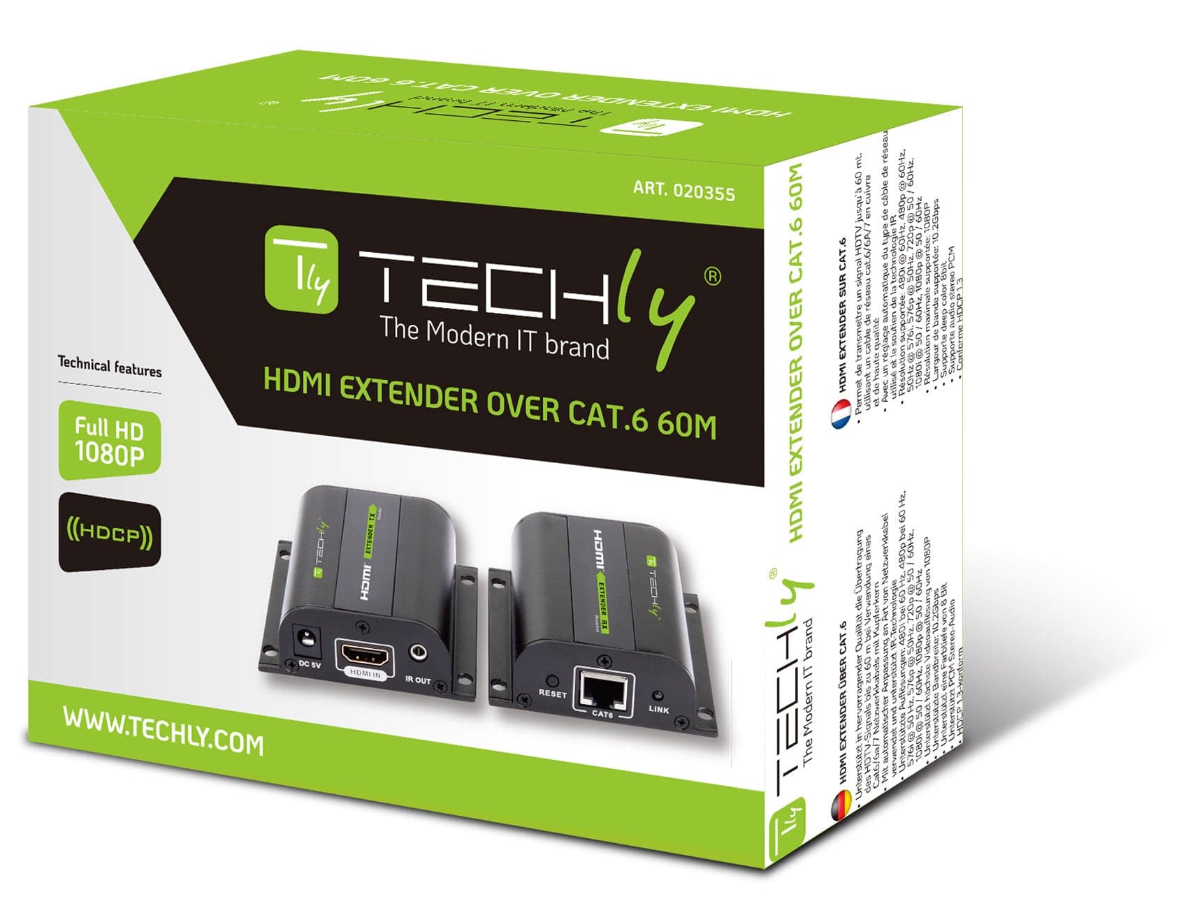 Extender HDMI Full HD 3D IR su cavo Cat.5E/6/6A/7 60m Autoregolato in Cavi HDMI Scontolo.net - Potenza, commercioVirtuoso.it
