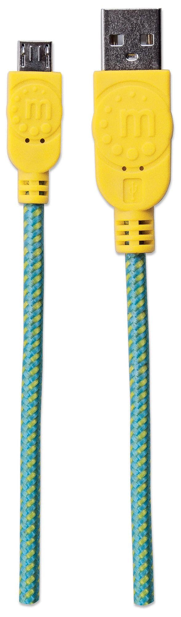 Cavo Micro USB Guaina Intrecciata USB/MicroUsb 1.8m Azzurro/Giallo in  Scontolo.net - Potenza, commercioVirtuoso.it