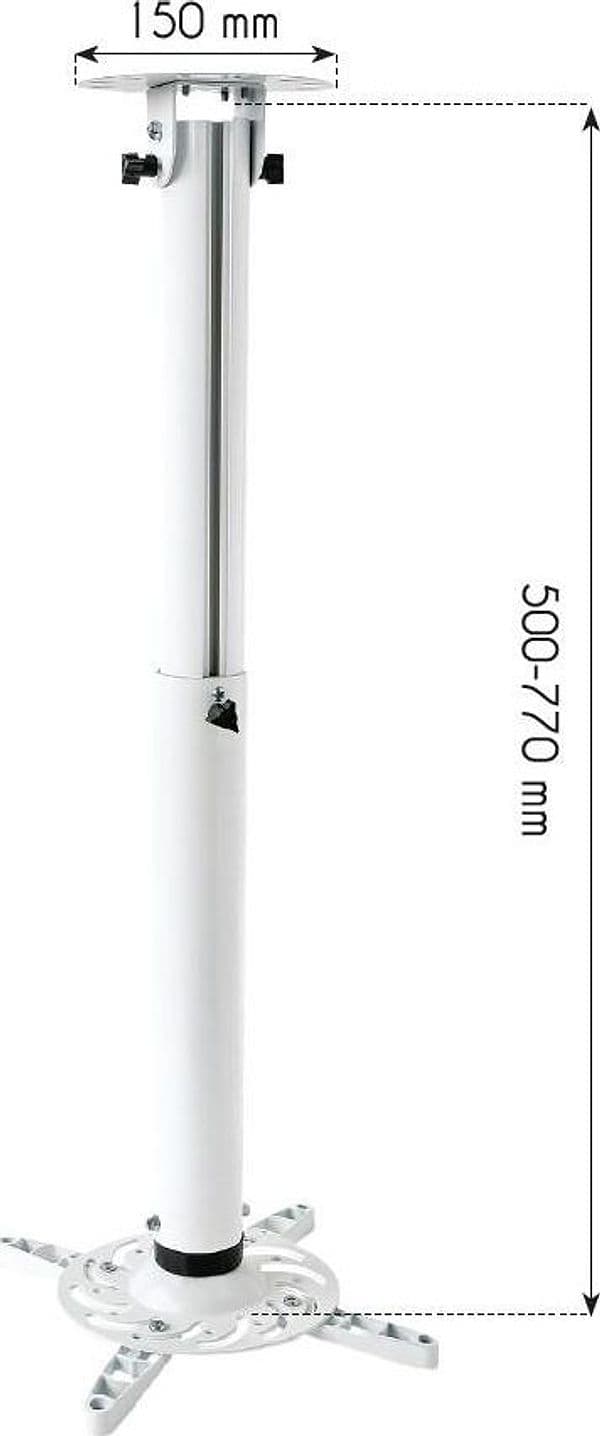 Supporto a Soffitto per Proiettori Estensione 500-770 mm Bianco in Supporti per proiettori Scontolo.net - Potenza, commercioVirtuoso.it