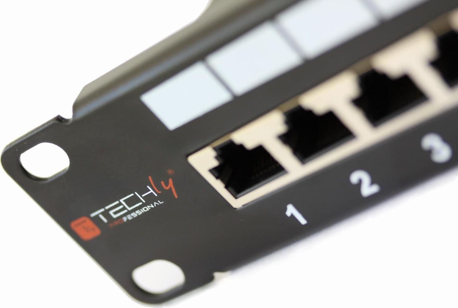 Pannello Patch STP 24 Posti RJ45 cat. 6A Techly in Pannelli patch Ethernet Scontolo.net - Potenza, commercioVirtuoso.it