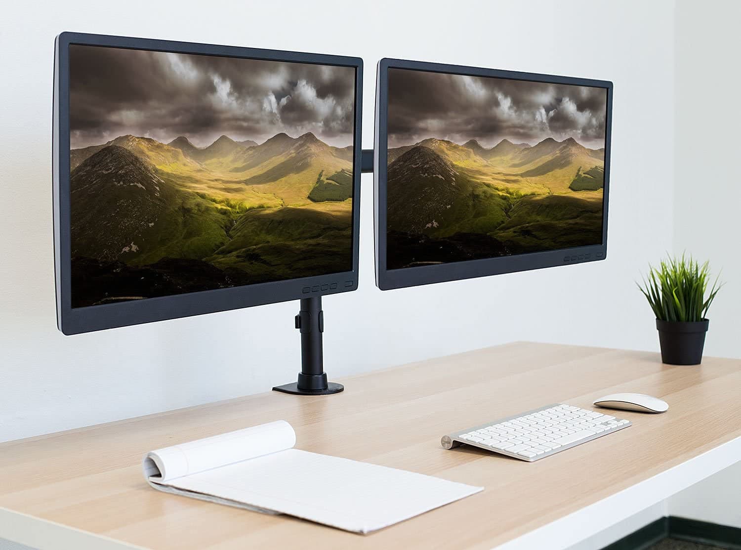 Supporto da Scrivania per 2 Monitor 13-27'' Installazione con Morsetto o Vite Passante in  Scontolo.net - Potenza, commercioVirtuoso.it