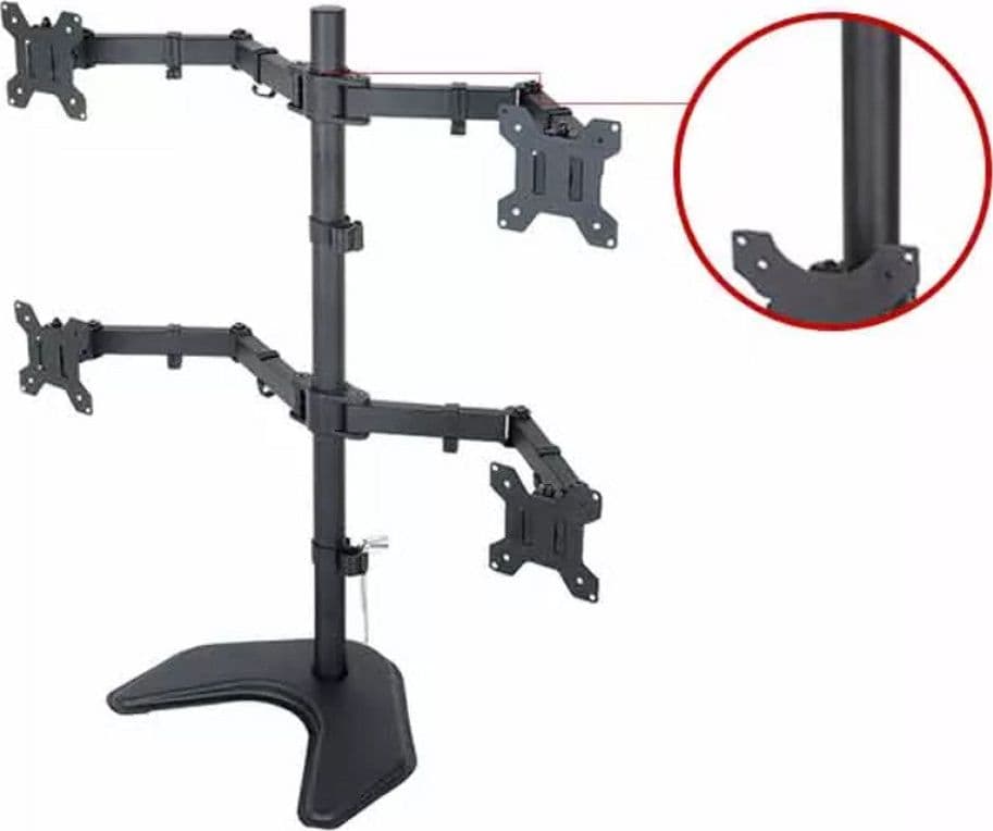 Supporto da Scrivania per 4 Monitor 13-27'' con base in Supporti Scontolo.net - Potenza, commercioVirtuoso.it