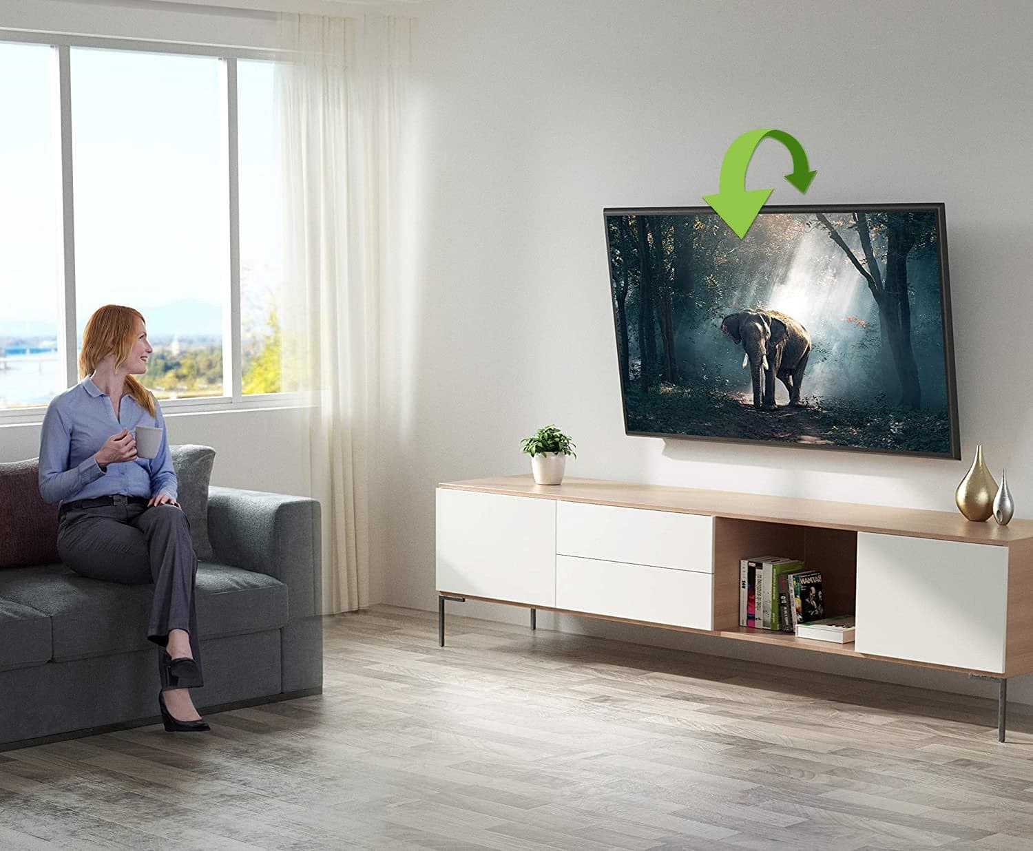 Supporto a Muro per TV LED LCD 23-55'' Estensibile Slim Full-Motion in Supporti da parete e da soffitto Scontolo.net - Potenza, commercioVirtuoso.it