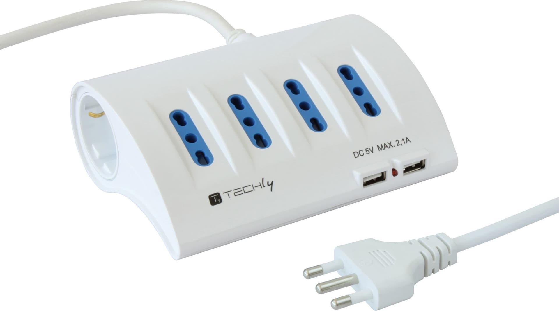 Multipresa da Tavolo 4 prese Italiane Bipasso 2 Schuko e 2 USB Bianca in Multiprese Scontolo.net - Potenza, commercioVirtuoso.it