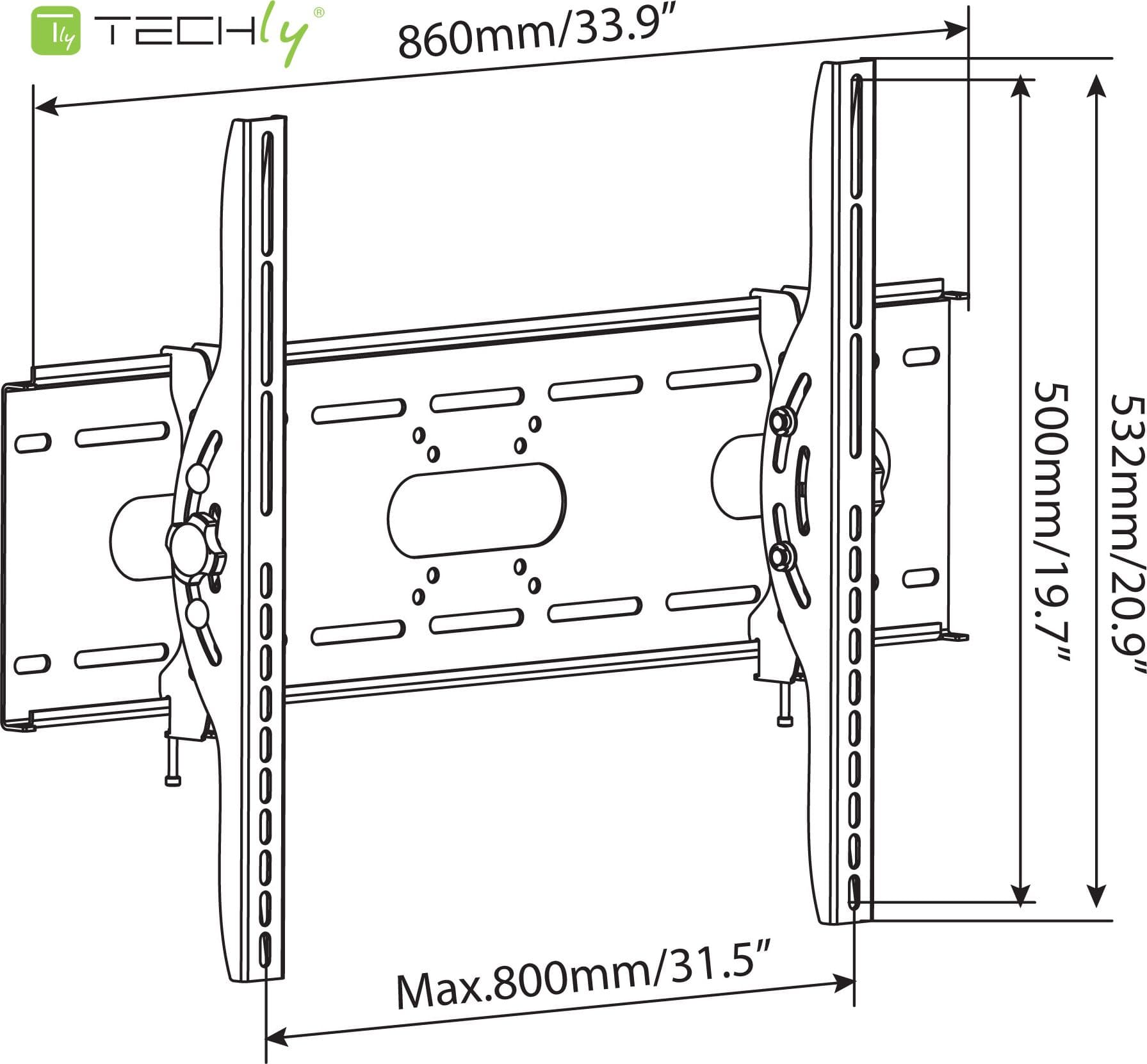 Supporto a Muro Inclinabile per TV LED LCD 42-80'' Nero in Supporti da parete e da soffitto Scontolo.net - Potenza, commercioVirtuoso.it