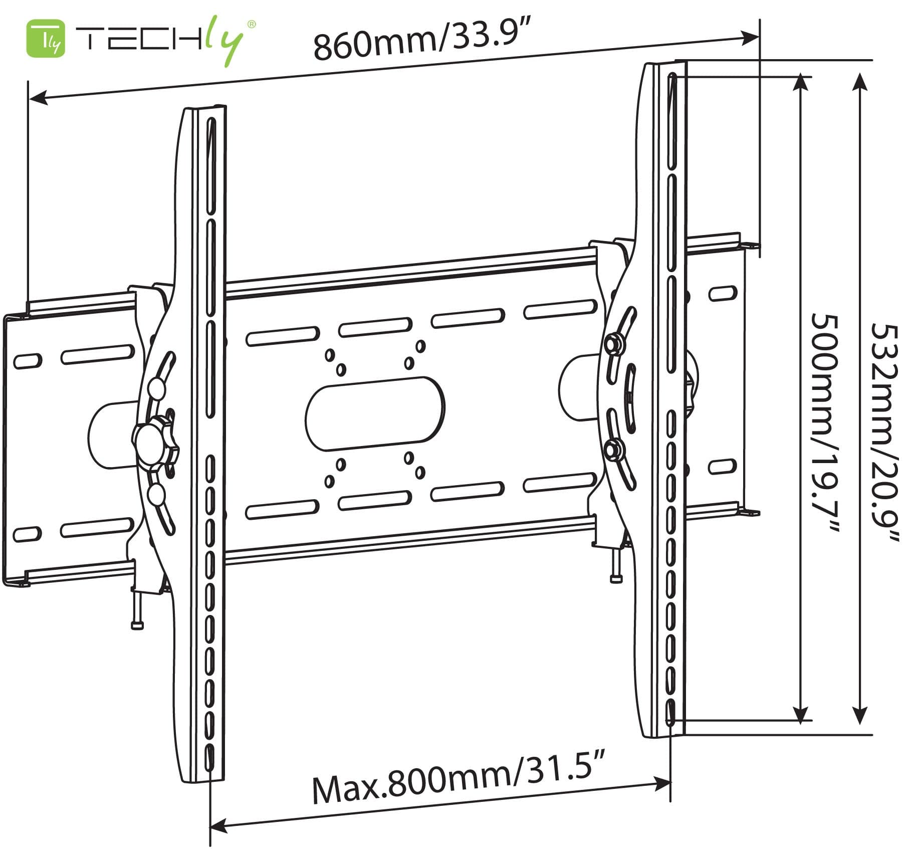Supporto a Muro Inclinabile per TV LED LCD 42-80'' Nero in Supporti da parete e da soffitto Scontolo.net - Potenza, commercioVirtuoso.it