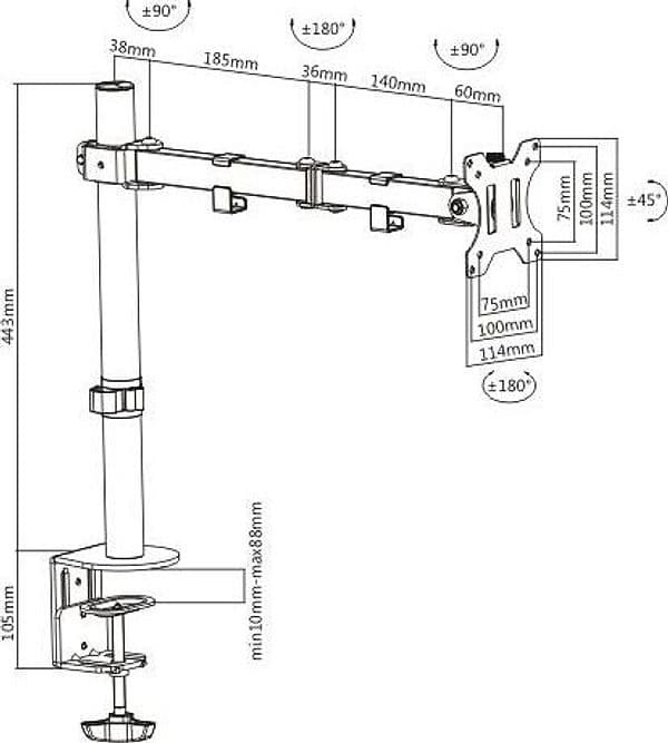 Supporto da scrivania per Monitor 13-32'' in Supporti Scontolo.net - Potenza, commercioVirtuoso.it