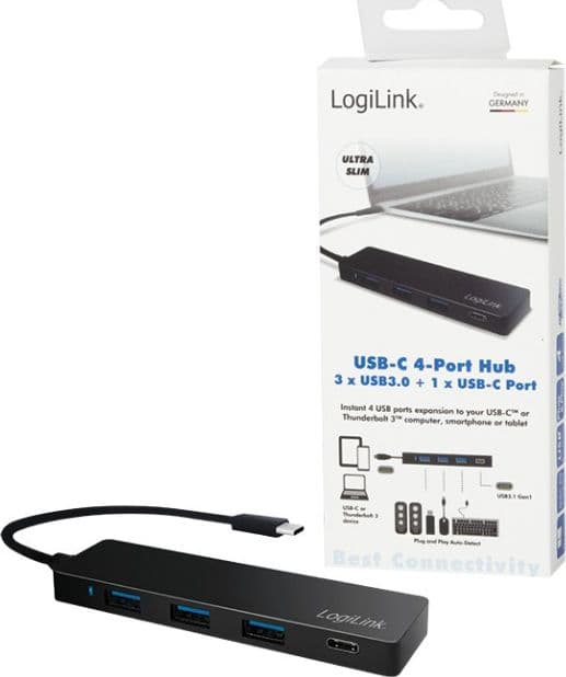 Hub USB-C 3.1 SuperSpeed 3 Porte USB-A 1 porta USB-C Nero in  Scontolo.net - Potenza, commercioVirtuoso.it