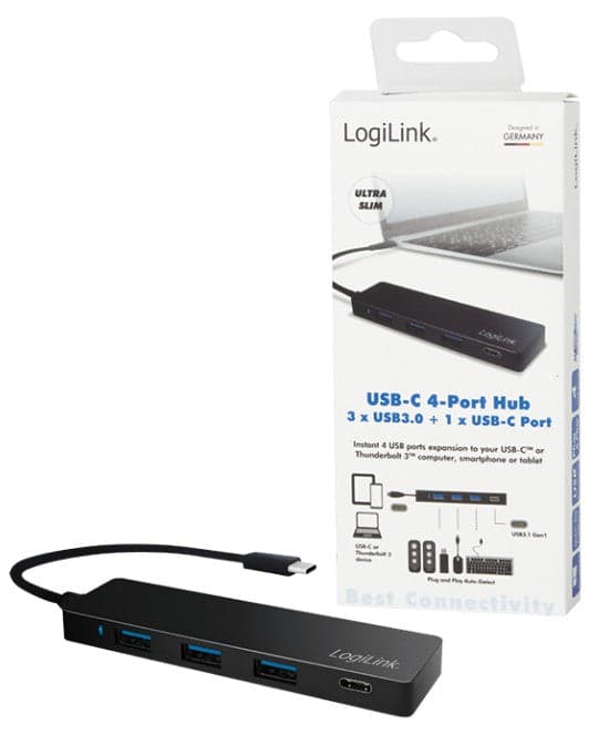 Hub USB-C 3.1 SuperSpeed 3 Porte USB-A 1 porta USB-C Nero in  Scontolo.net - Potenza, commercioVirtuoso.it