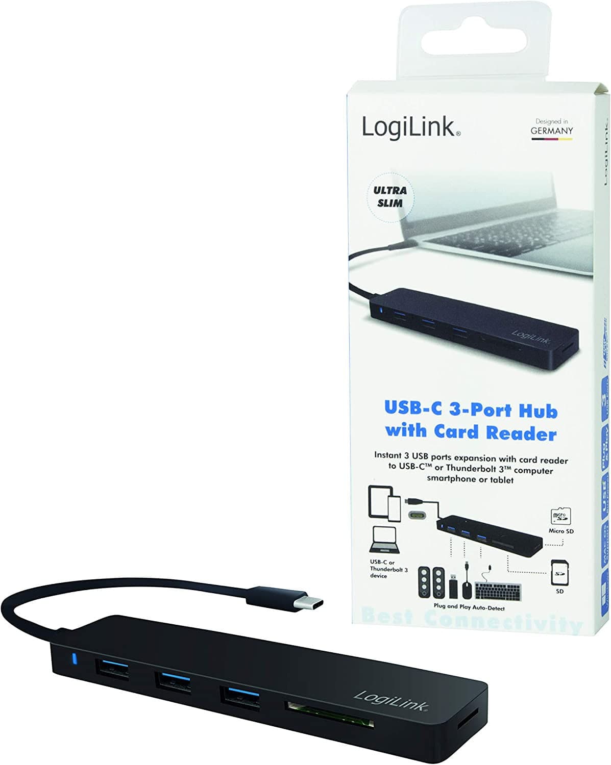 Hub USB-C SuperSpeed 3 Porte USB3.0 A Femmina con Card Reader Nero in  Scontolo.net - Potenza, commercioVirtuoso.it
