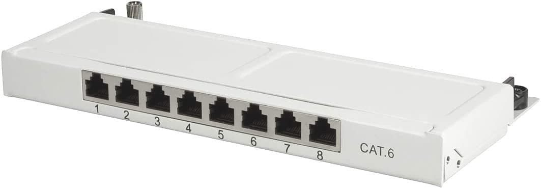 Mini Panello Patch Cat.6, schermato, 0,5U, 8 Porte, Grigio in Cavi Ethernet Scontolo.net - Potenza, commercioVirtuoso.it