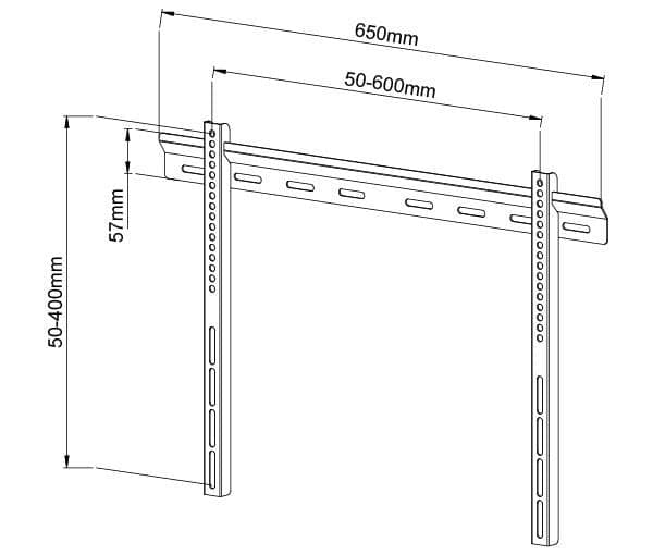 Staffa a Muro Ultra Slim TV LED LCD 40-65'' in Supporti da parete e da soffitto Scontolo.net - Potenza, commercioVirtuoso.it