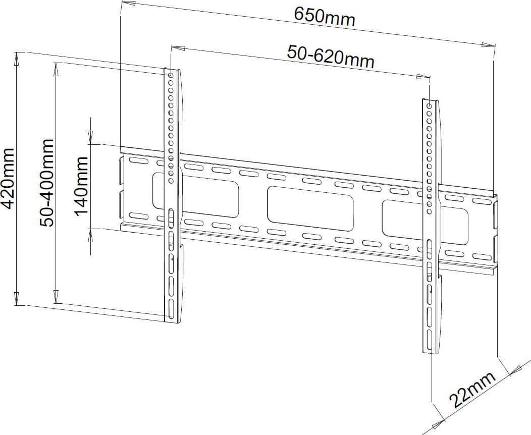 Supporto a Muro per TV LED LCD Ultra Slim 40-65'' Fisso in Supporti da parete e da soffitto Scontolo.net - Potenza, commercioVirtuoso.it
