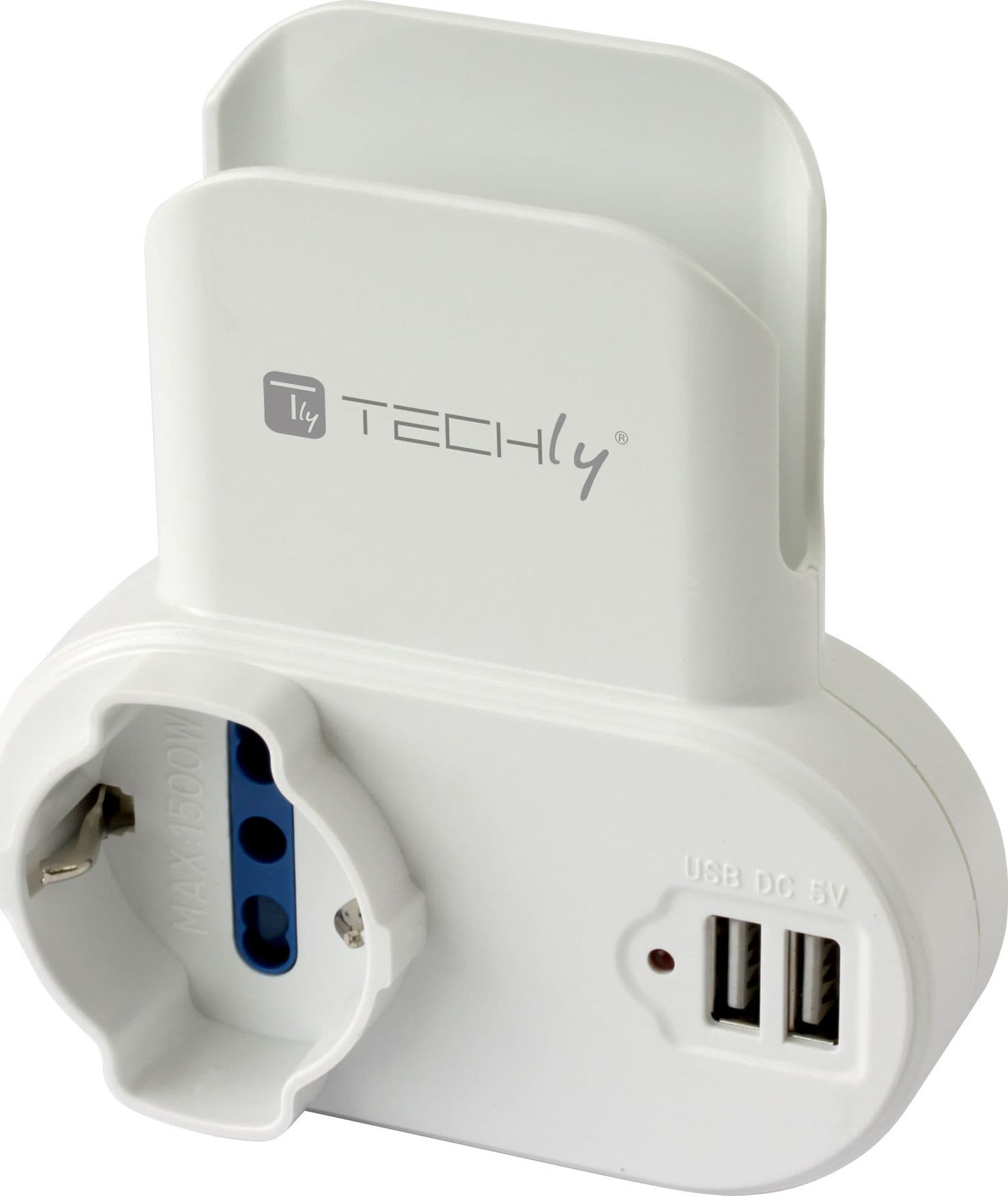 Adattatore Presa bipasso/Schuko 2 USB 1A con porta telefono in Adattatori da viaggio Scontolo.net - Potenza, commercioVirtuoso.it